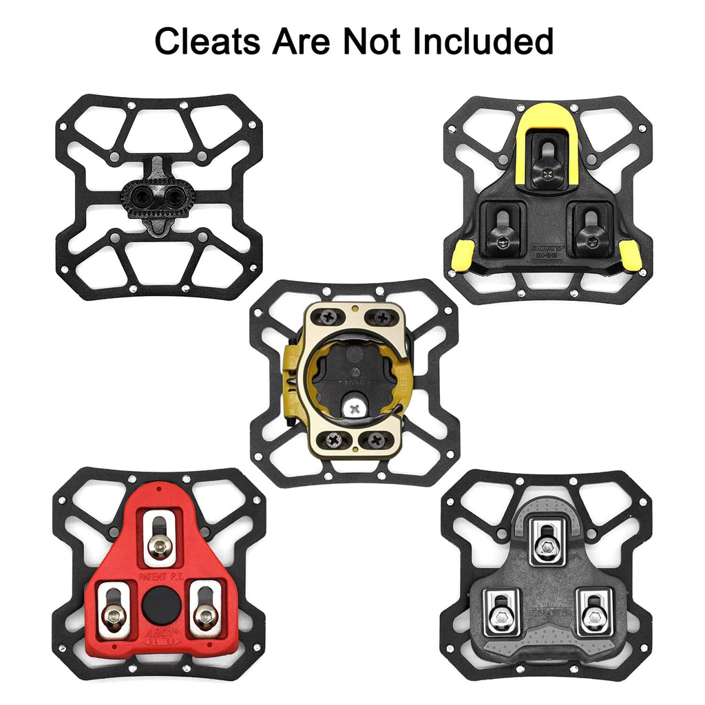 Thinvik Bike Clipless Pedal Platform Adapters Compatible With Shimano Spd-Sl/Spd,Look Keo/Delta,Peloton Bike Pedals And Cleats,C