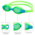 Vetoky Kids Swim Goggles, Pack Of 2 Anti Fog Swimming Goggles Uv Protection Clear No Leaking For Child And Youth Ages 3-12 Blue+
