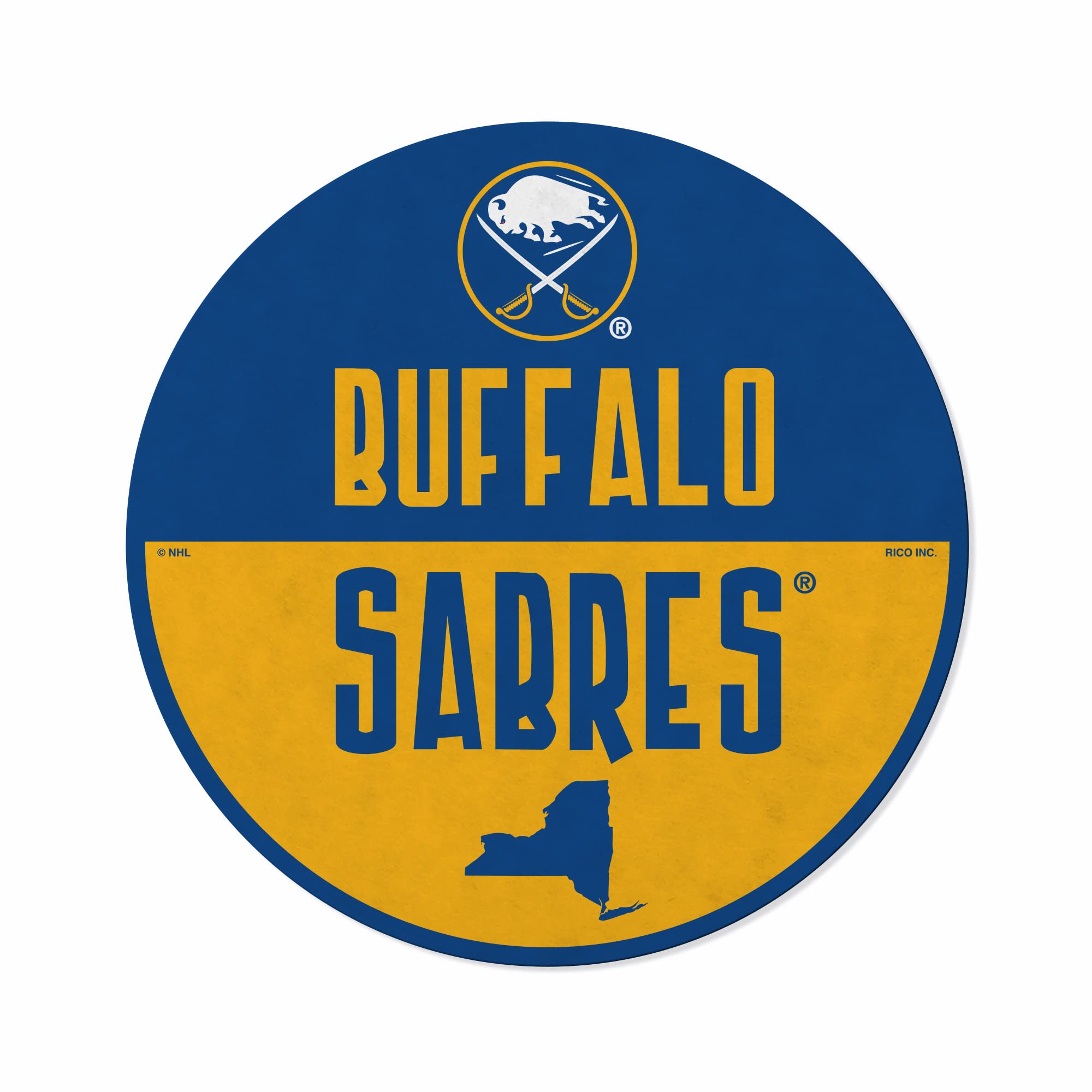 Rico Industries Nhl Buffalo Sabres Classic Shape Cut Pennant - Home And Living Room D  Cor - Soft Felt Ez To Hang, 18X0.10X18