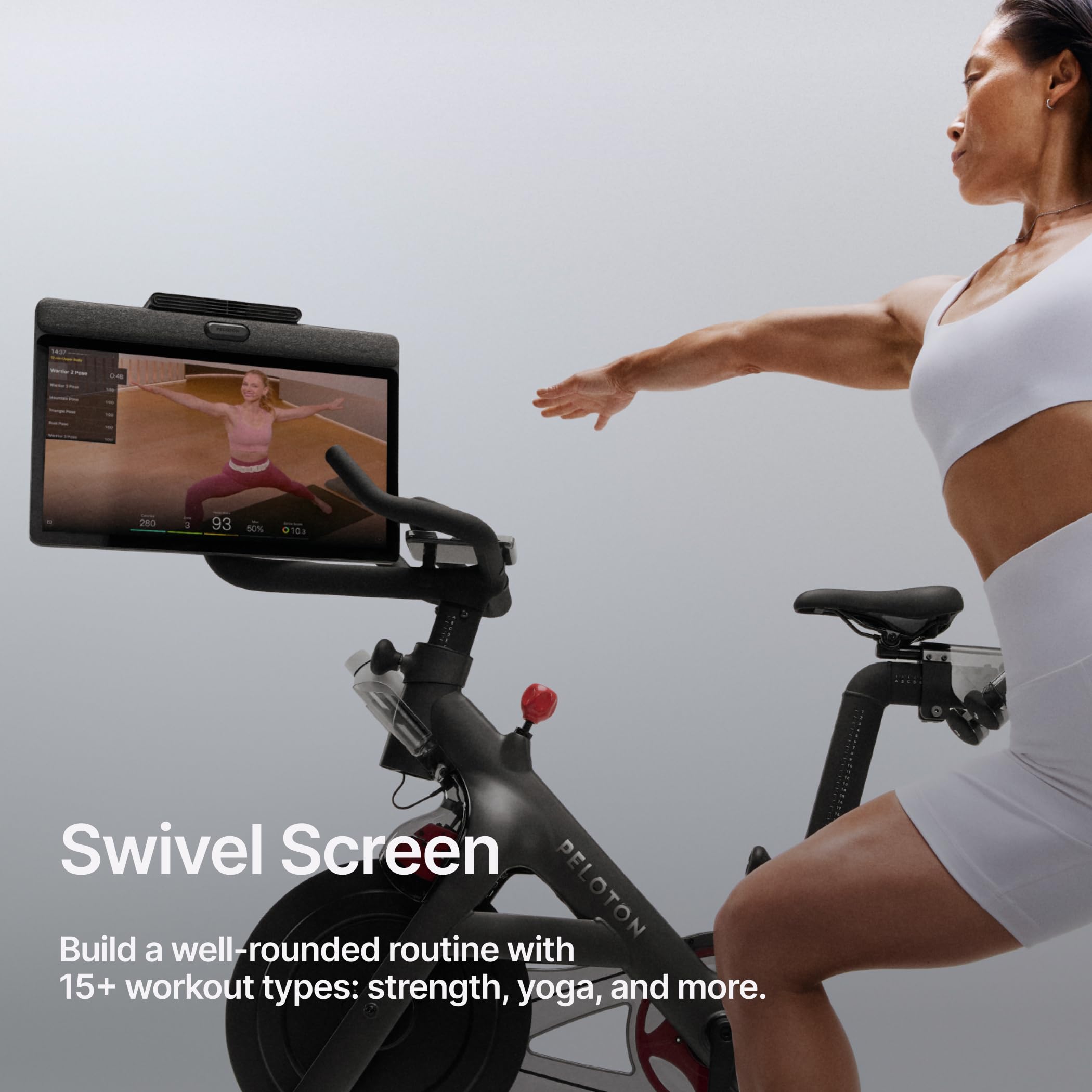 Peloton Exercise Cross Training Bike+, Indoor Stationary Spin Bike+ for Home Workouts, Space-Friendly Exercise Equipment for Car