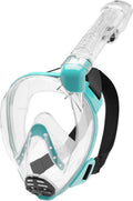 Cressi Baron Full Face Masks, Clear/Ice Cyan, M/L