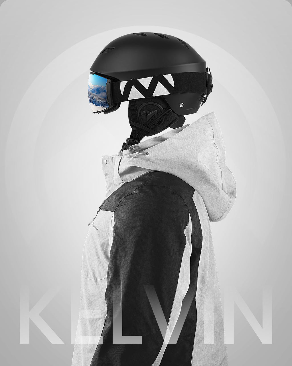 OutdoorMaster Kelvin Ski Helmet - Snowboard Helmet for Men, Women & Youth (Black,XL)