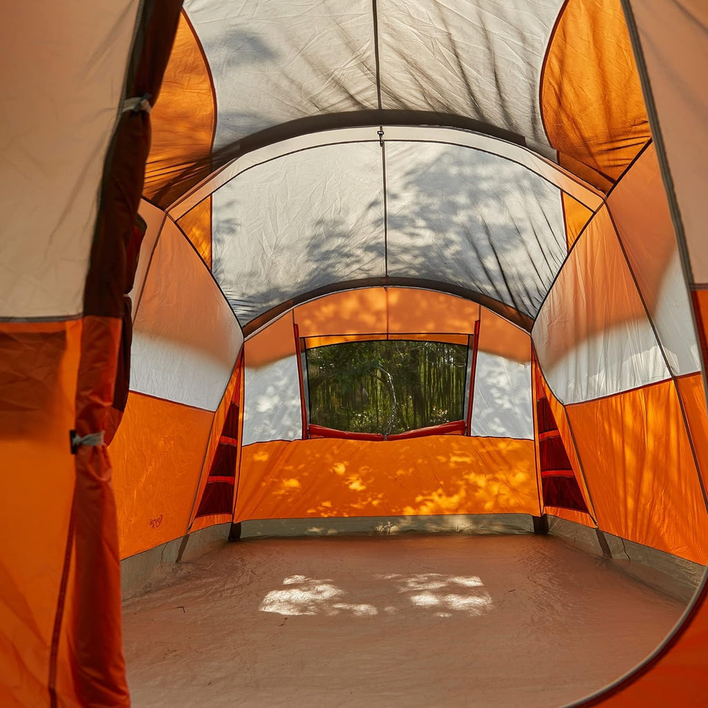 Portal 8 Person Family Tent For Camping With Screen Porch, Waterproof Large Camping Tent With Rainfly, Big Family Tents For Outd