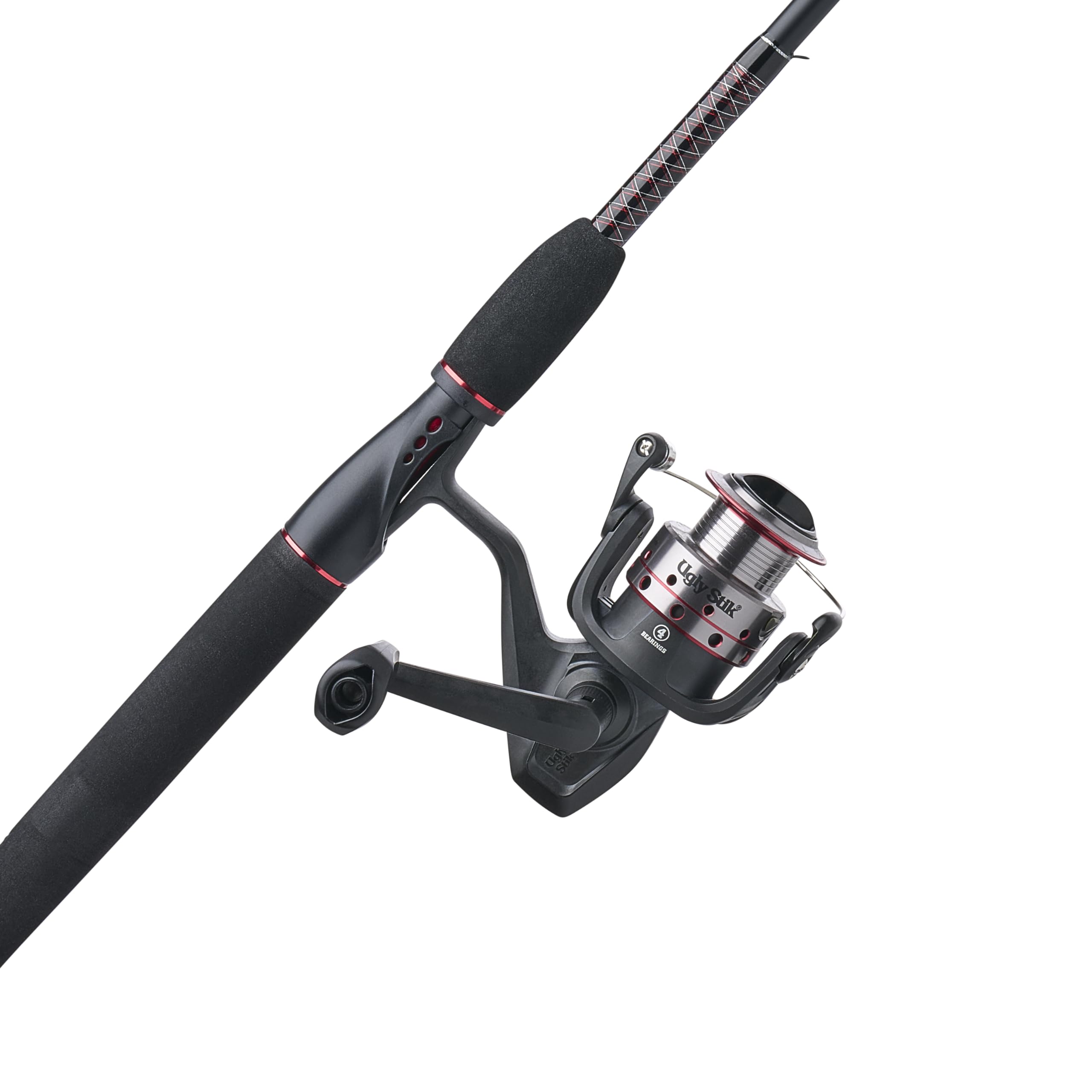 Ugly Stik 5 GX2 Travel Spinning Fishing Rod and Reel Spinning Combo, Ugly Tech Construction with Clear Tip Design, 5 3-Piece Rod