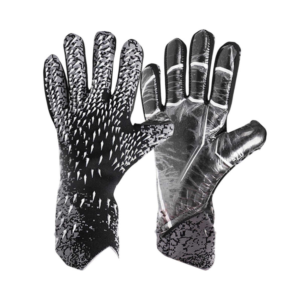 Ujeavette Goalkeeper Gloves Thickened Anti Slip Soccer Gloves For Outdoors Team Sports Black Size 7