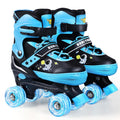 Hualonger 4 Size Adjustable Kids Roller Skates for Girls Boys, Beginner Toddler Skates with Light Up Wheels, Indoor Outdoor Spor