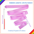 Yilloog Rainbow Dance Ribbon 78.7 Inch Gymnastics Ribbon Streamers Rainbow Artistic Ribbon Dancer Twirling Wands Rhythmic Gymnas
