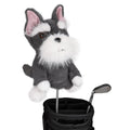 Craftsman Golf Dog Golf Driver Headcover, Plush Doberman Poodle Schnauzer Dog Head Cover for 460cc Driver, Realistic Animal Desi
