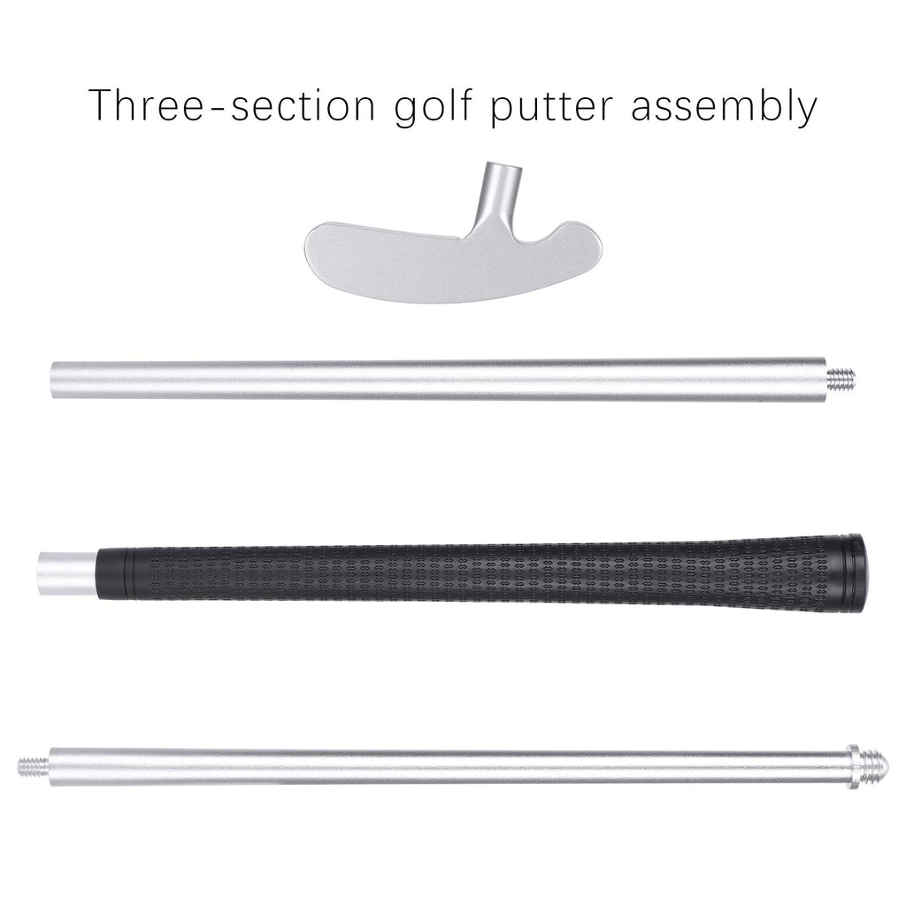 Ritoeasysports Golfball Putter Threesection Twoway Zinc Alloy Golfball Putter With Anti-Skid Rubber Handle For Right Or Left Han