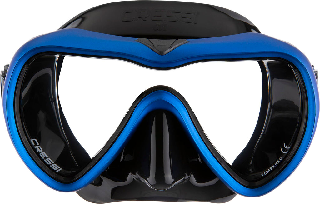 Cressi A1, Black/Blue, Clear Lens