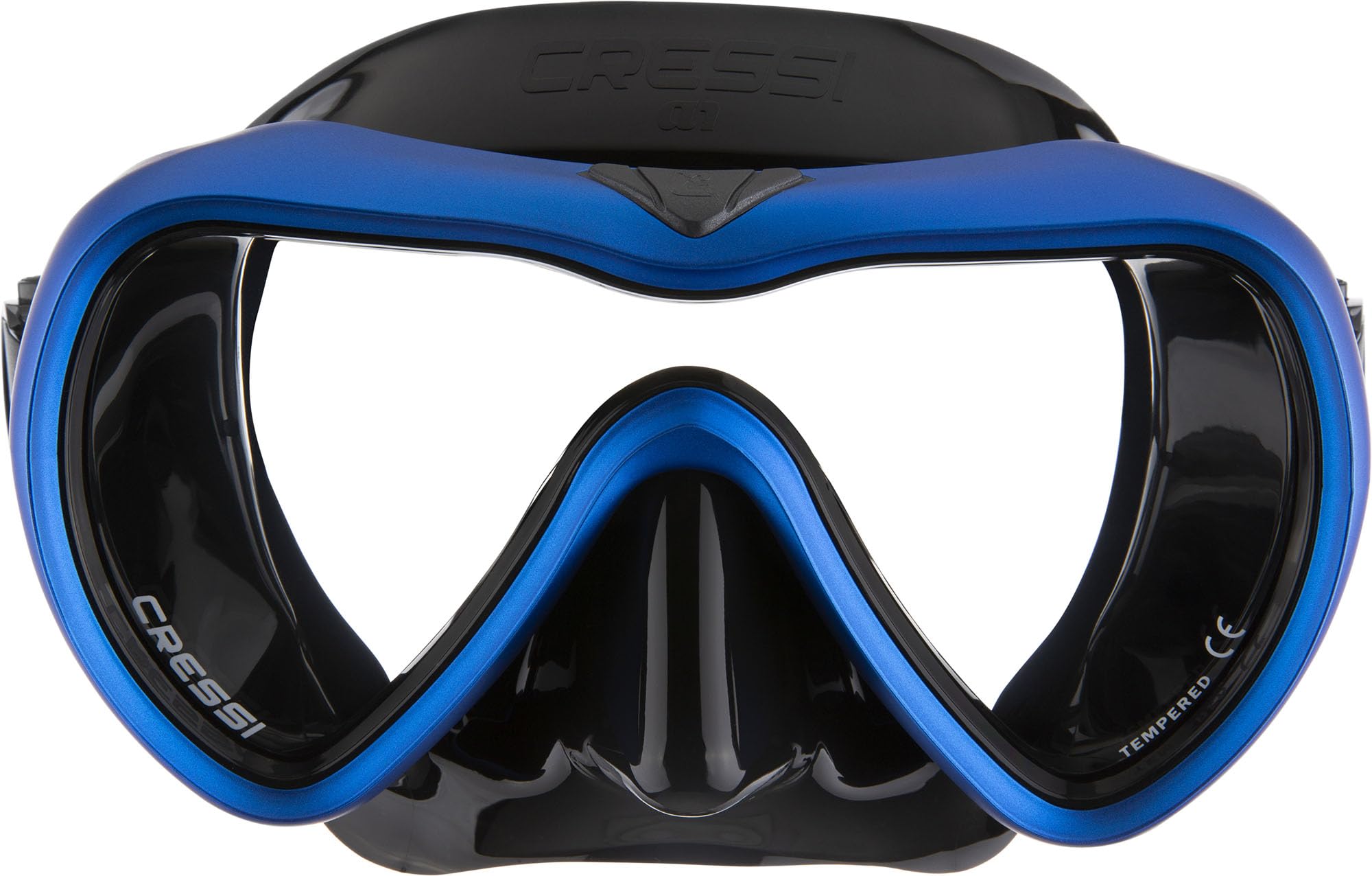 Cressi A1, Black/Blue, Clear Lens