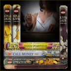 Hem Incense Sticks Variety Pack 29 And Incense Stick Holder Bundle With 6 Money And Good Luck Fragrances