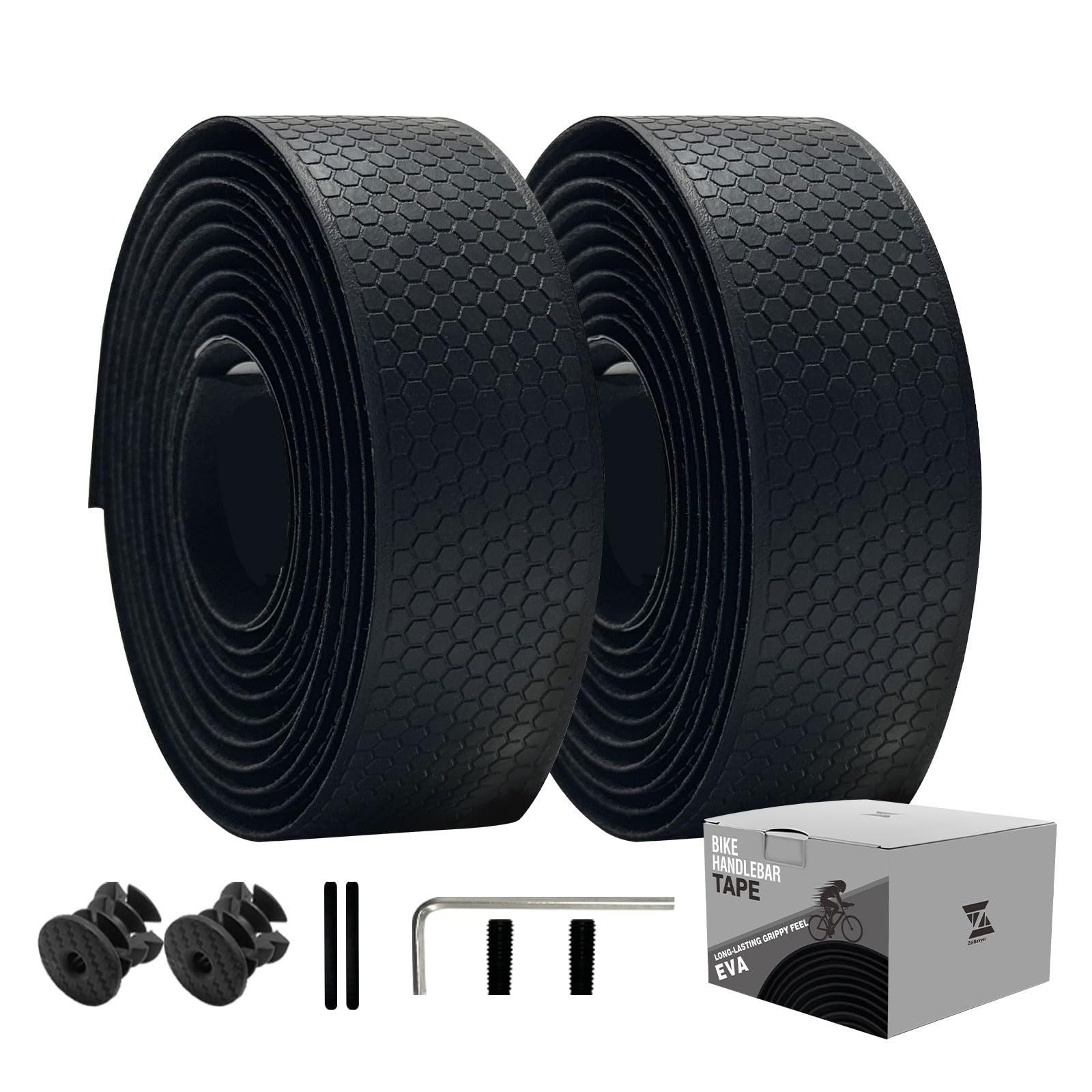 ZoiNavyer Bike Handlebar Tape, Bicycle Bar Tape, Black Bike Grip Tape, EVA Comfort Road Bike Handlebar Tape for an Awesome Comfo