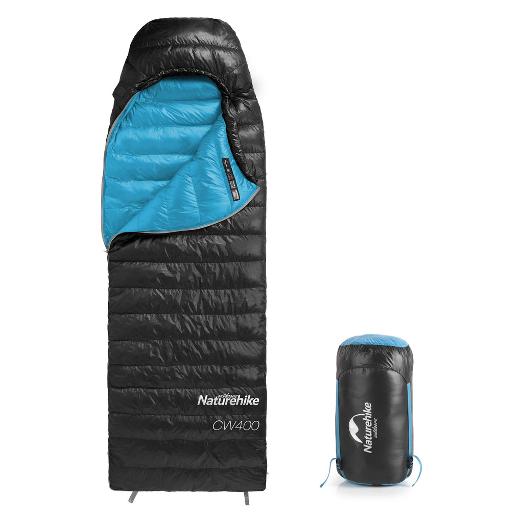 Naturehike Ultralight Duck Down Cold Weather Sleeping Bag, 750Fp Compact Sleeping Bag 3-4 Season For Adults & Kids, Waterproof -