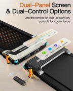 FUNRAY Versatile Walking Pad with Incline - Dual-Sided Under Desk Treadmill with Foot Massage,Portable Compact Treadmills with 3