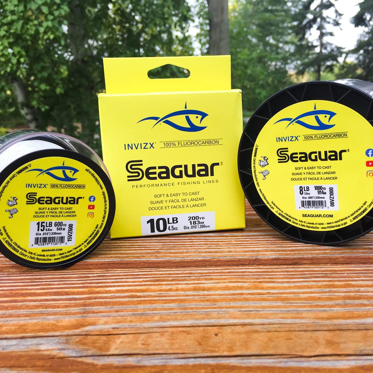 Seaguar Invizx Freshwater 100% Fluorocarbon Fishing Line 25Lbs, 25Yds - 25Vz200