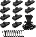 Langaelex 30-Piece Heavy Duty Camping Kit - Tarp Clips, Bungee Cords & Carabiners For Outdoor, Caravan, Tent Accessories (10 Cli