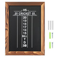 VioraWhite Dart Scoreboard for Cricket and 01 Darts Games Darts Holder Wall Mount Wood Dartboard Accessories(Black(Charcoal-Colo