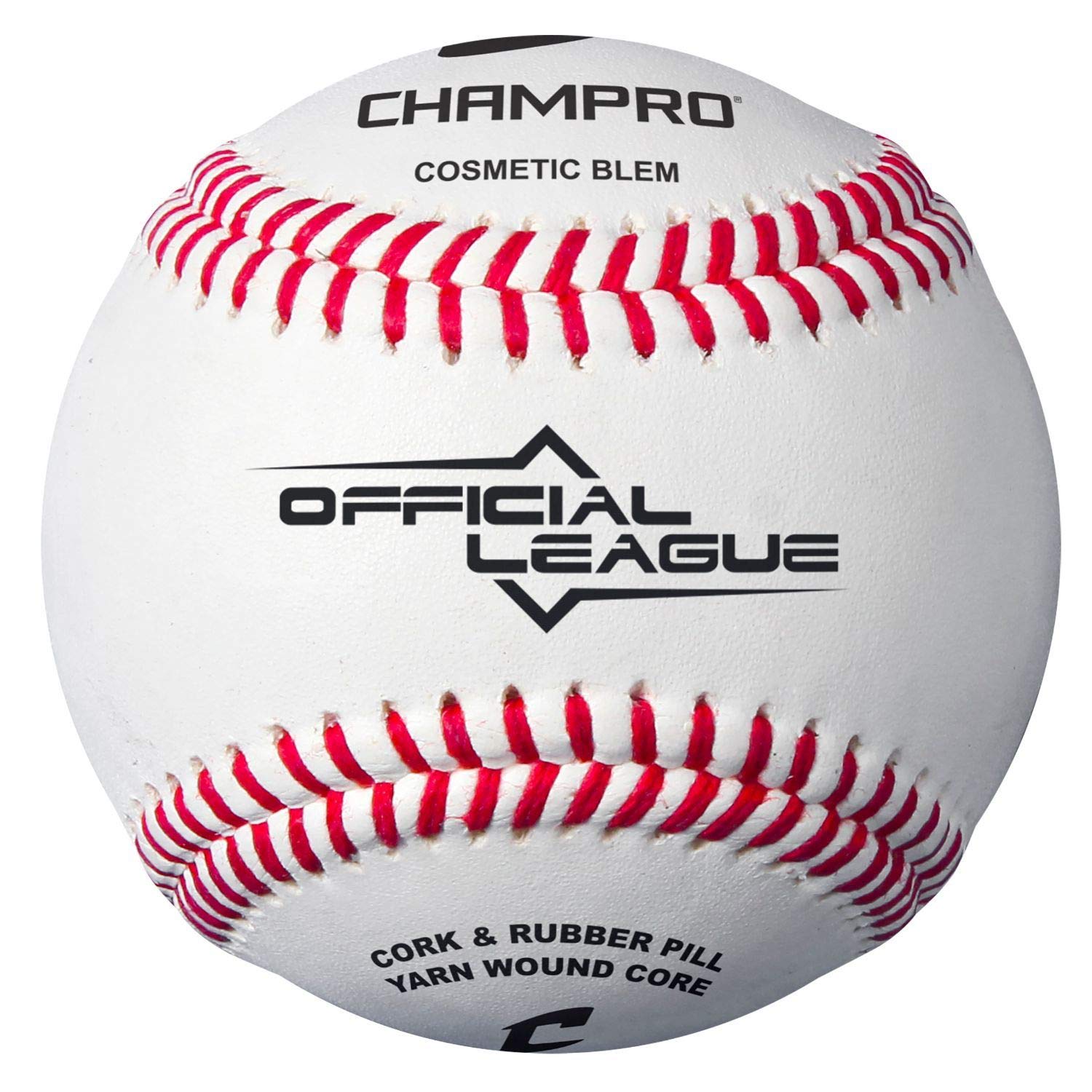 Champro Official League Leather Cover Baseballs with Cosmetic Blem, 12 Pack