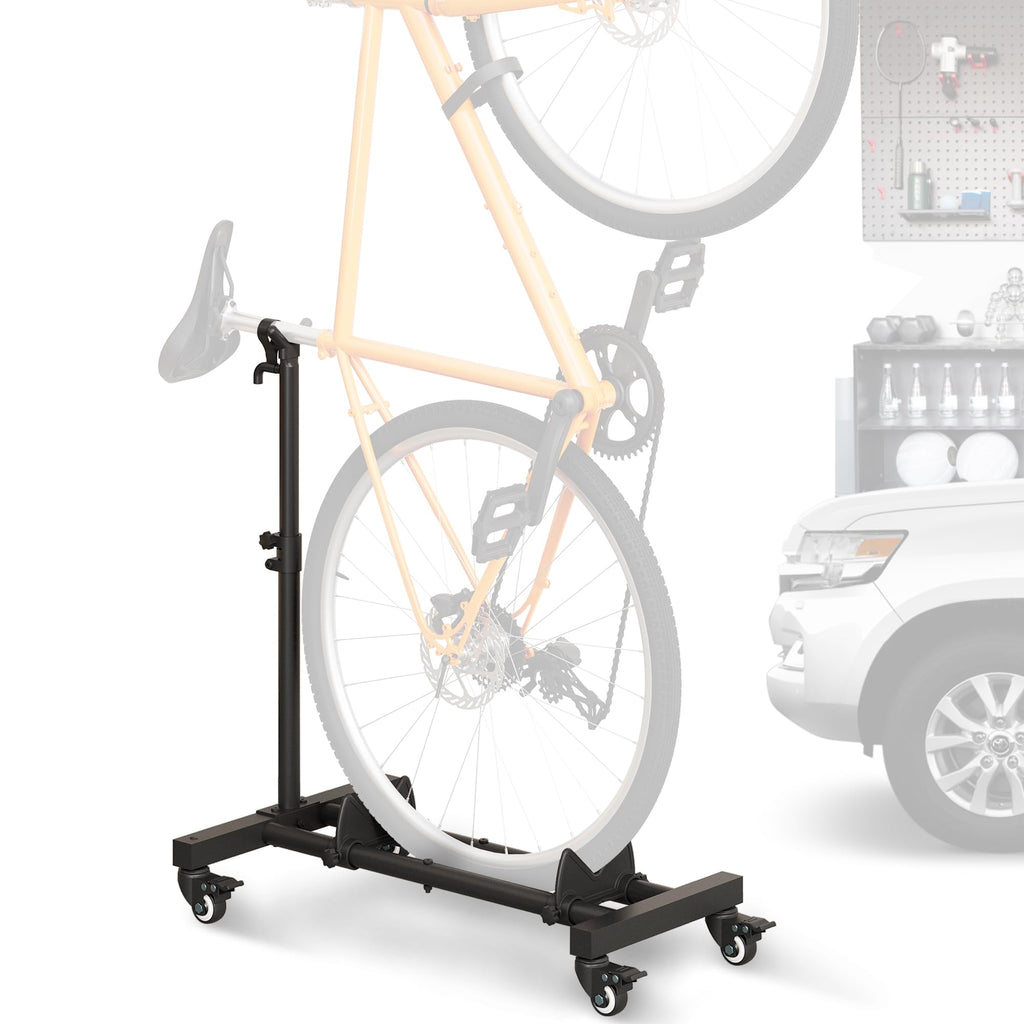 Sttoraboks Vertical Bike Stand, Freestanding Bike Rack Garage Storage Upright Bicycle Floor Stand Indoor Bike Holder with Adjust