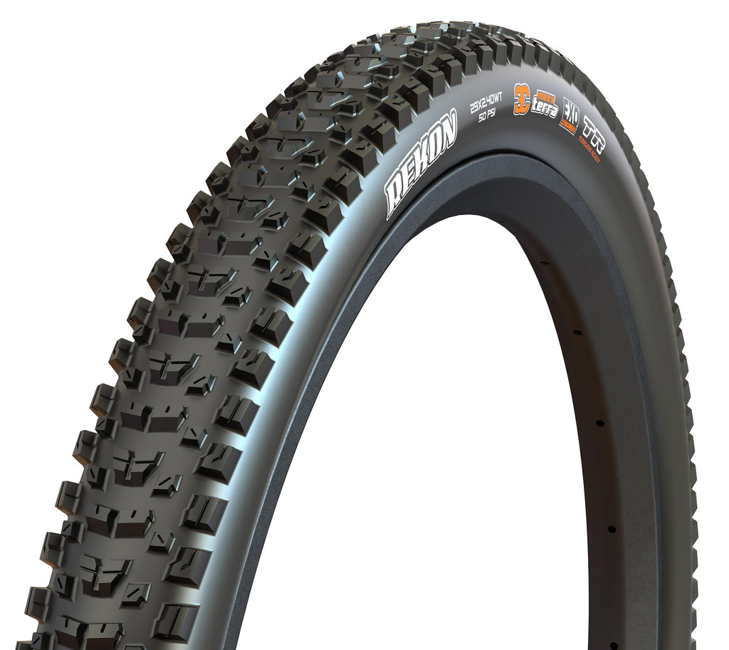 Maxxis Rekon Bicycle Tyre With Folding Bead 27.5X2.40 Wide Trail/Dual Compound/Exo/Tubeless Ready, Black