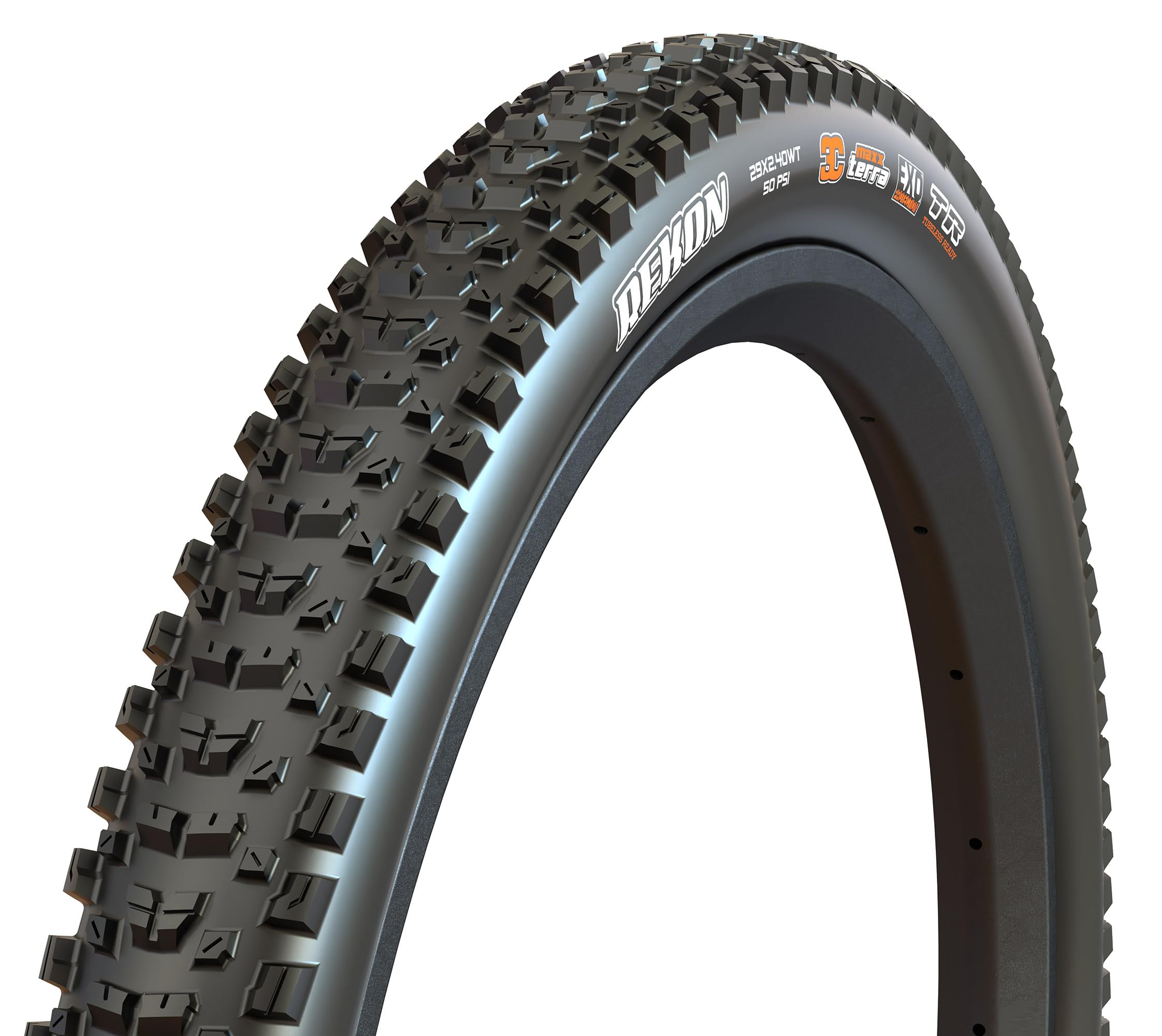 Maxxis Rekon Bicycle Tyre With Folding Bead 27.5X2.40 Wide Trail/Dual Compound/Exo/Tubeless Ready, Black