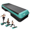 Yes4All Adjustable Workout Aerobic Exercise Step Platform Health Club Size with 4 Adjustable Risers Included and Extra Risers Op