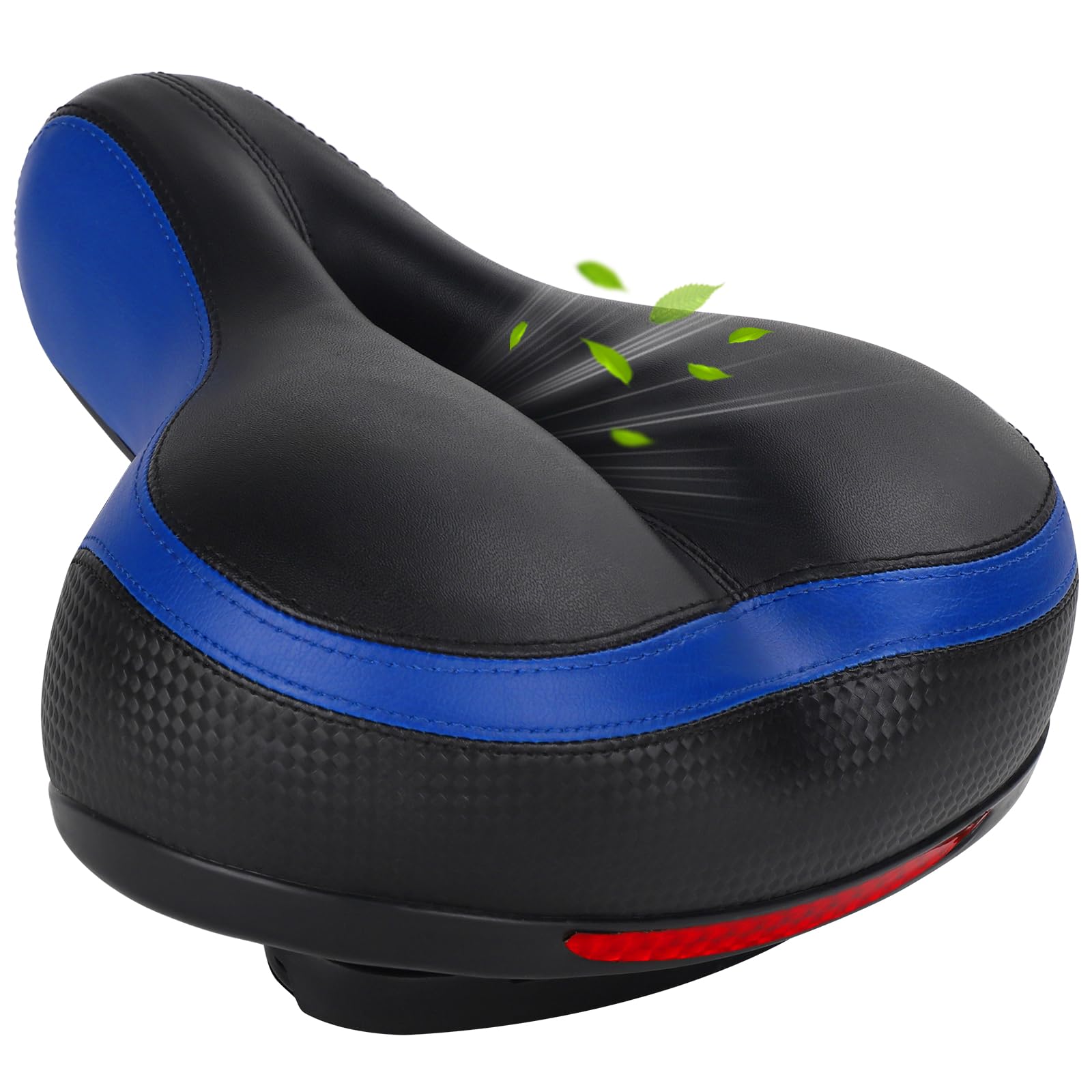 Tonbux Comfortable Bicycle Seat, Bike Seat Replacement With Dual Shock Absorbing Ball Wide Bike Seat Memory Foam Bicycle Seat Wi