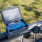 Yakattack Tracpak Battleship Gray Combo Kit - 2 Stackable Kayak Storage Boxes With Quick Release Track Mount Base | Kayak Crate