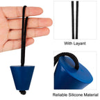 Sumind 8 Pieces Kayak Scupper Plug Silicone Scupper Plug Drain Holes Stopper Bung With Lanyard(Blue)