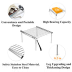 Nashrio Portable Camping Grill, Folding Compact Stainless Steel Charcoal Barbeque Grill For Picnics, Backpacking, Backyards, Sur
