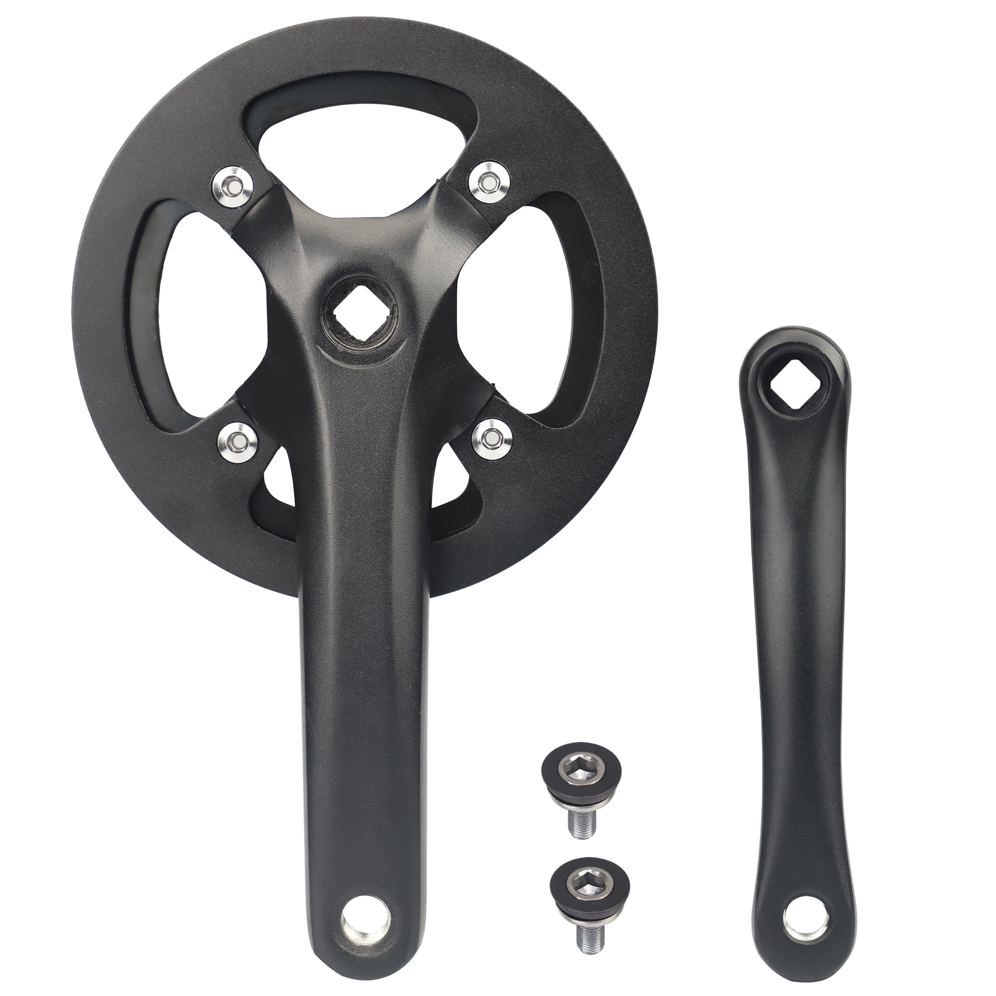 WEEROCK Mountain Bike Crankset Steel 1 Piece 38T Charing Single Alumininum Alloy Cover Crank Set with 170mm Arm 104 BCD, Compati
