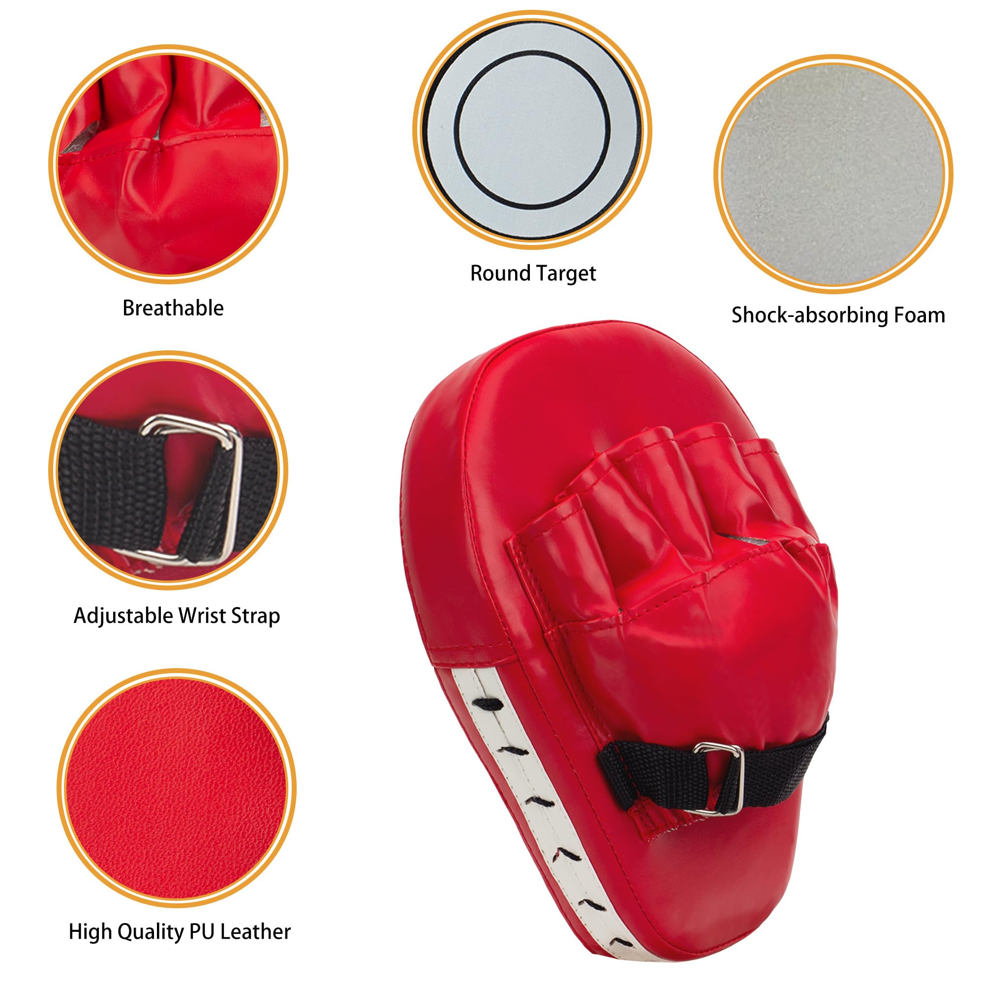 Mamxwaga 3-In-1 Boxing Gloves And Punching Mitts Set For Kids, Sports Boxing Gloves Boxing Pads With Hand Wraps, Kids Boxing Equ
