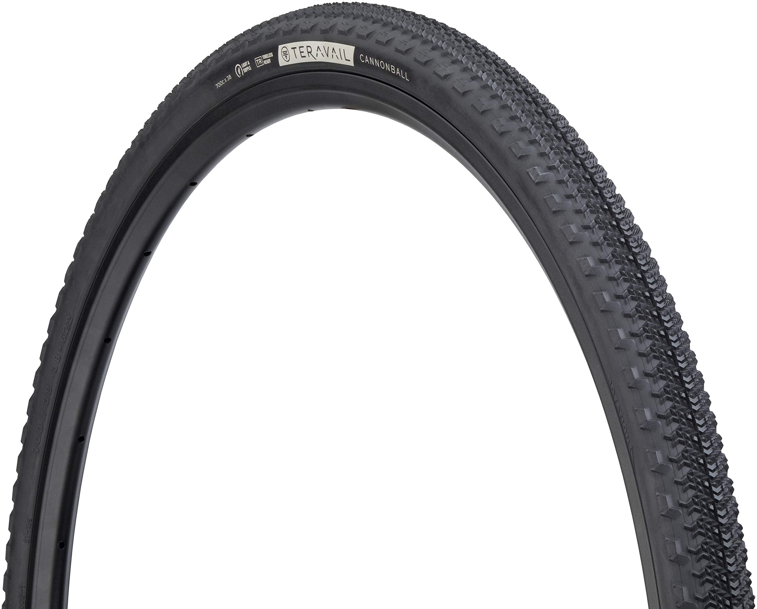 Teravail - Cannonball Bicycle Tire | 700 x 42 60tpi | Light and Supple | Black Sidewall