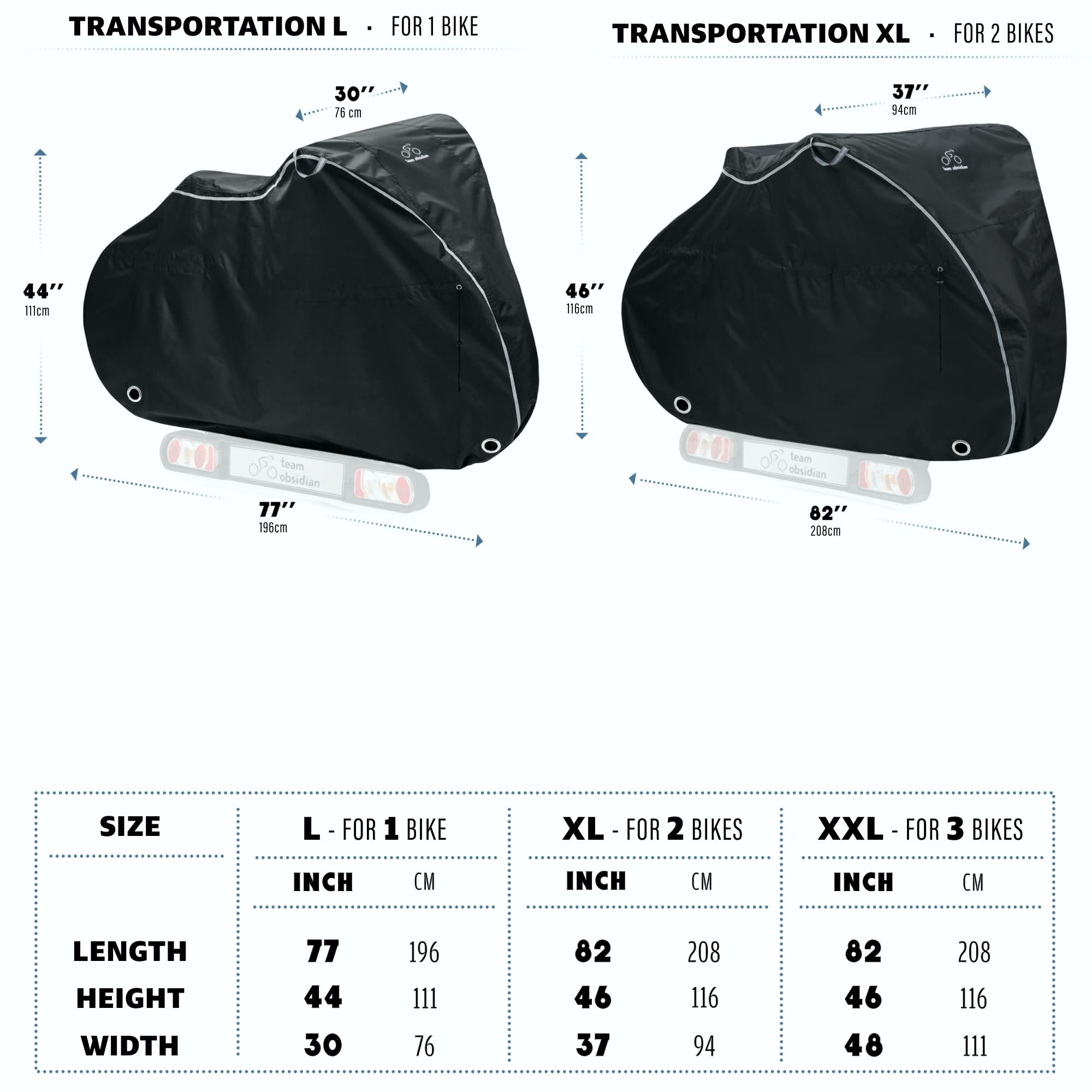 Team Obsidian: Bike Covers  Outdoor Storage Or Transportationtravel  Waterproof, Heavy Duty, 600D, 300D, Or 210D Oxford Ripstop