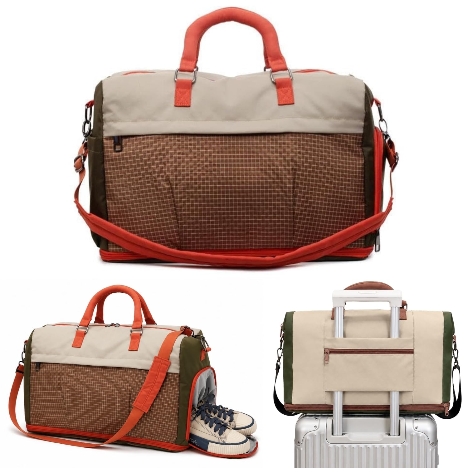 Handcuffs Travel & Gym Duffle Bag With Shoe Compartment For Men & Women Travel Bags Weekender & Sports Bag Lightweight Small Duf