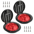 Anndason 2 Pcs 6'' Black Deck Plate Kit Deck Hatch With Storage Bag For Fishing Kayak Boating