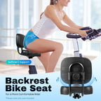 Extra Wide Bike Seat With Backrest And Comfortable Ergonomic Design For Men And Women - Adjustable Height Leather Saddle Pad For