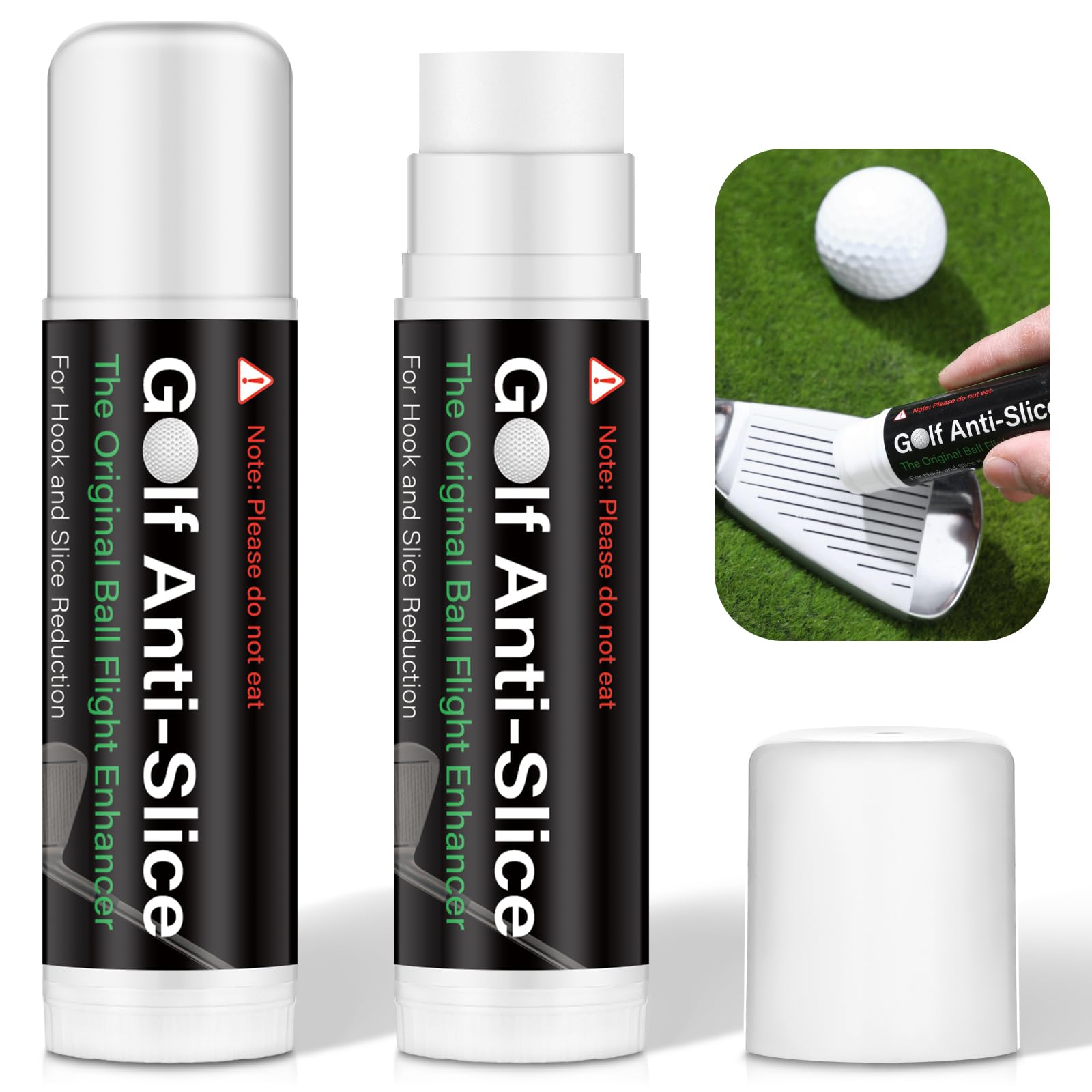 Halloscume 2 Pieces Golf Anti-Slice Compound for Clubs Boosts Distance and Increases Accuracy Gift for Golfer Supply