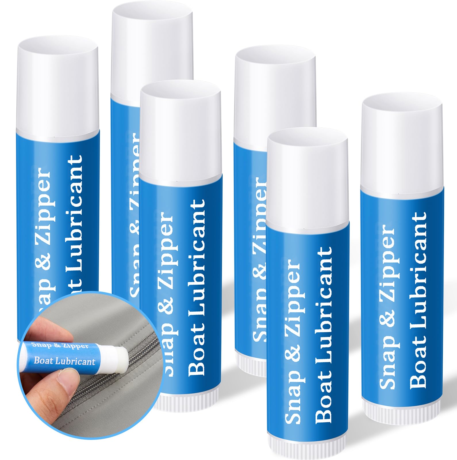 Fiada 12 Pcs Snap and Zipper Lubricant, Wax Marine Lube Maintenance Supplies for Boat Vinyl Panels, Canvas, Bimini, Backpacks, J