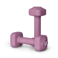Tone Fitness 12 lb Neoprene Dumbbell Pair for Home Workouts - Non-Slip Design - Purple