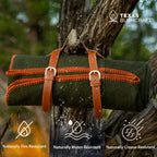 Texas Bushcraft Merino Wool Blanket For Camping Hiking And Backpacking - Water Fire Resistant Camp Car Is Fast-Warming Durable W