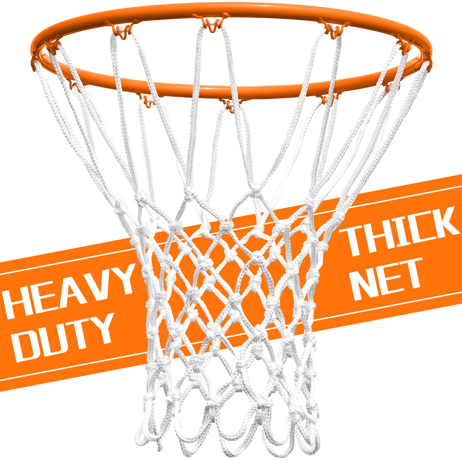 Neijiang Basketball Net Replacement Outdoor, Upgraded Thickening Heavy Duty, All Weather Anti Whip, Fits Standard Indoor Or Outd