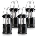 Camping Lantern, 4 Pack Brightness Adjustable LED Camping Lights, Collapsible IPX4 Waterproof Survival Lanterns for Power Outage