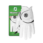 Footjoy Women'S Weathersof Golf Glove, White, Medium/Large, Worn On Right Hand