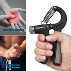 Niyikow 2 Pack Grip Strength Trainer, Hand Grip Strengthener, Adjustable Resistance 22-132Lbs (10-60Kg), Non-Slip Gripper, Perfe