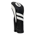 Proactive Sports Vintage Golf Club Head Covers For Fairway Woods| 5 Wood Headcover | Classic Leather Look | Black/White