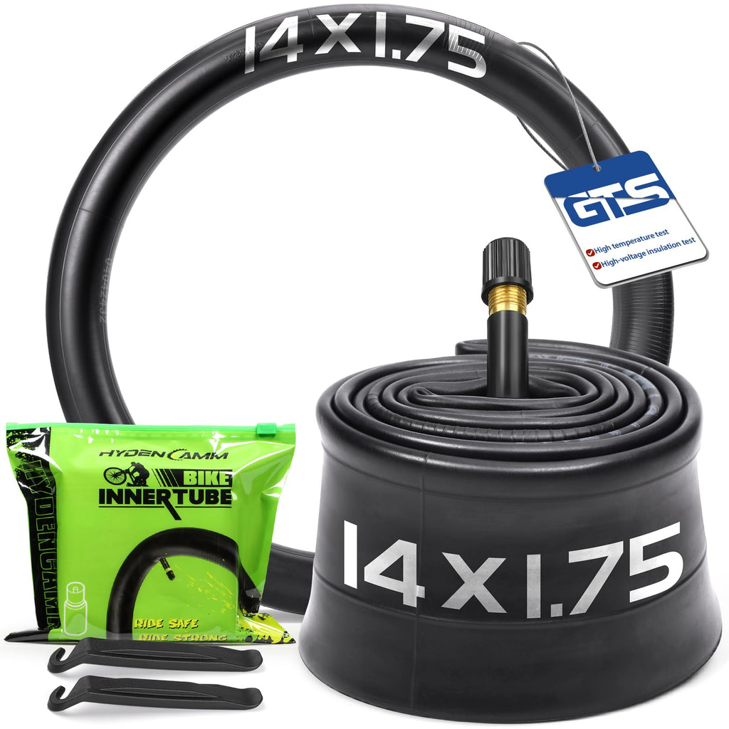 2 Pack 14 Inch Bike Tube Fit 1.75/1.95/2.125 with 32mm Schrader Valve, 14x2.125 Bike Tube with 2PCS Levers, 14 x 2.125 Inner Tub