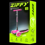 ZIFFY Kids Scooter for Boys & Girls LED Light-Up Wheels, 4 Adjustable Height Handlebars, and Lean-to-Steer Design with Anti-Slip