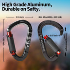 Fvw 25Kn Heavy Duty Climbing Carabiners, 3 Pack Auto Locking Rock Climbing Carabiners Clips For Hammocks, Swing, Locking Dog Lea